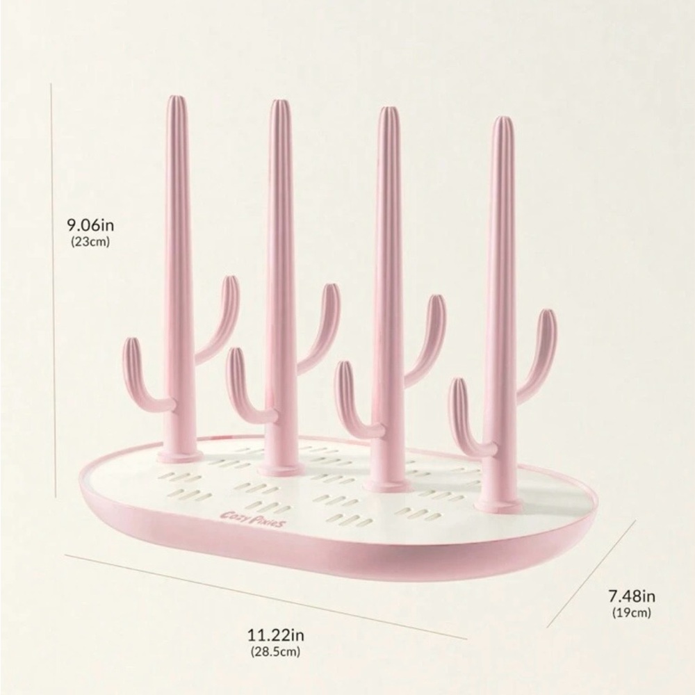Pink Baby Bottle Drying Rack - Picture 3 of 5